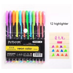Kit Canetas Neon Color 1.0 12 cores