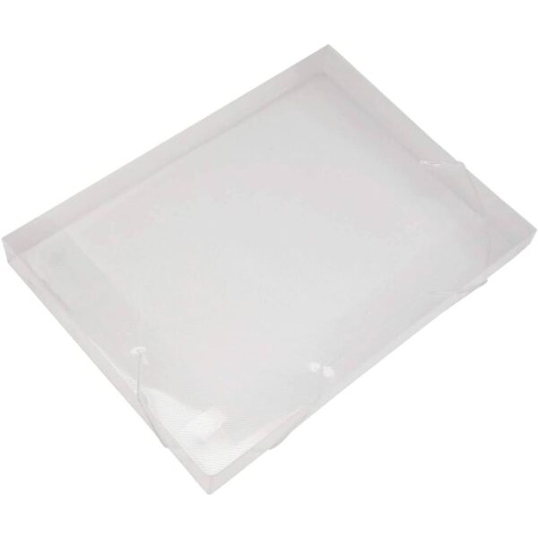 Pasta Transparente KAZ 182mm X 245mm Branco/Preto