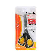 Tesoura Escolar Preta Corneta