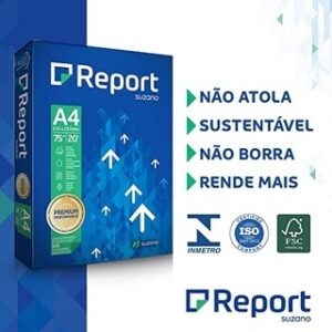 Pacote Papel Sulfite A4 500 folhas Report Suzano