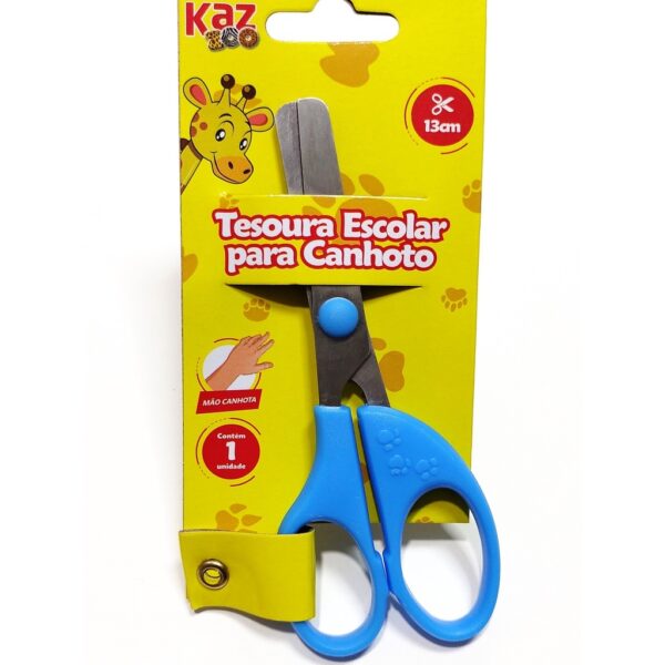Tesoura Escolar Para Canhoto vermelha KAZ