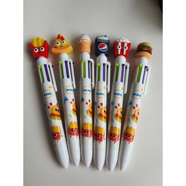 Caneta 6 Cores Lanches e Frutas - Imagem 2