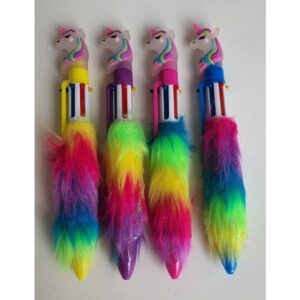 Caneta 6 Cores Unicornio e Mickey