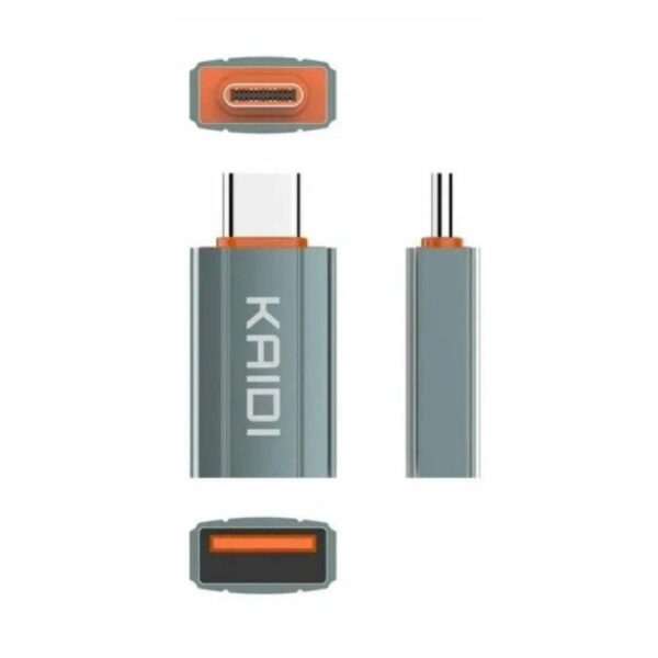 Adaptador Tipo-C para USB Transmissão Rápida KD-338 Kaidi Adaptador. - Imagem 2