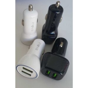 Adaptador De Carregador Para Carro Preto/Branco