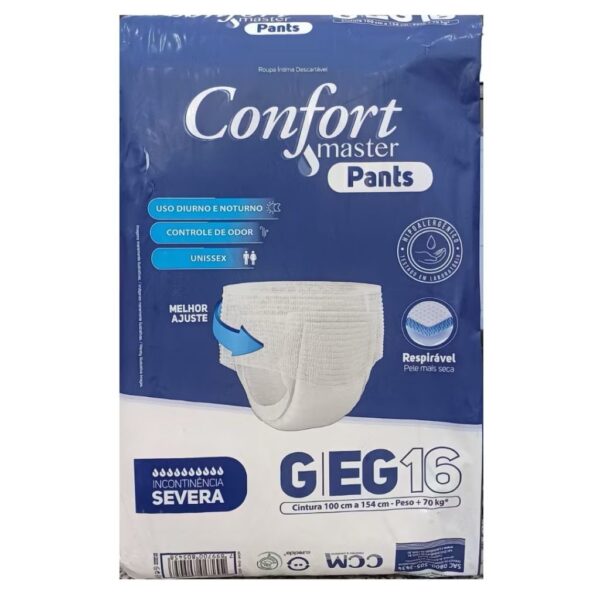 kit 2 pacote Fralda Descartavel Geriatrica Adulto Confort Master Pants Incontinência Severa G/EG 16 Unidades - Imagem 83