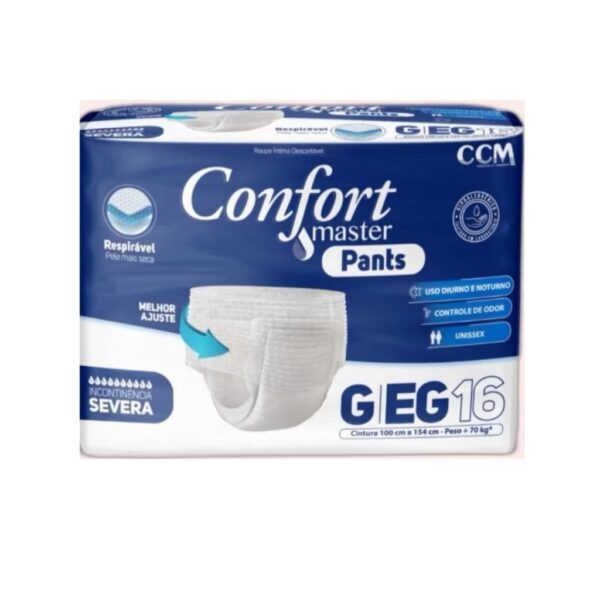 kit 2 pacote Fralda Descartavel Geriatrica Adulto Confort Master Pants Incontinência Severa G/EG 16 Unidades - Imagem 84