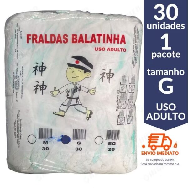 KIT 3 Pacotes de Fraldas geriatrica adulto descartaveis balatinha - Imagem 2