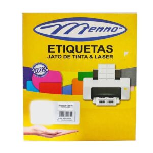 Etiqueta Adesiva 25,4x99,0 Menno MEA4 CX C/ 100 FOLHAS 2200 ETIQUETAS